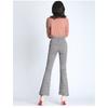 Plaid Flared Pants New Women's Nine-Quarter Pants 2026 Spring Elastic High-Waisted Slim-Fit Flared Pants with Slits
