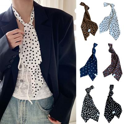 Women Neck Tie Shawl Artistic Pattern Versatile Beach Vacation Scarf Tie for Ladies Fashionable Wrap Photo Props