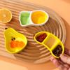 Creative Fruit Dipping Dish Household Ceramic Snack Dish Dish Dish Hot Pot Small Dish Dish Cute Grid Flavor Dish