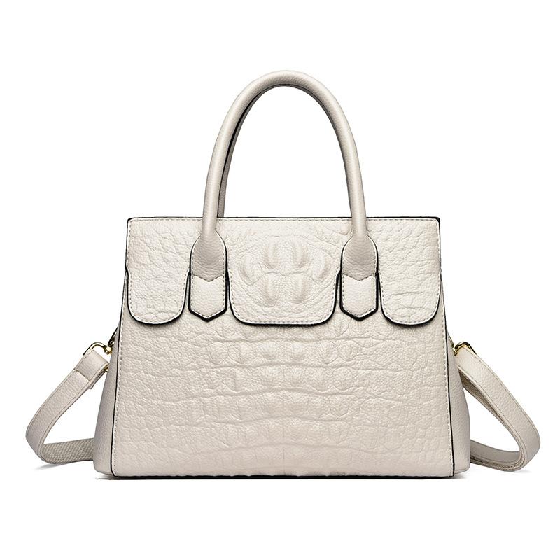 Crocodile Pattern Women's Bag New Korean Style Fashion Large Capacity Handbag Middle-aged Mother Crossbody Bag Tote Bag