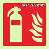 5Pcs Glow In Dark Durable Adhesive Waterproof Protected Labels Fire Extinguishers Signs Safety Sign Stickers