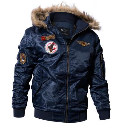 Veste tactique de l'armée de l'air pour hommes, doublure en laine chaude, vêtements d'extérieur, Parkas, manteau de bombardier militaire d'hiver