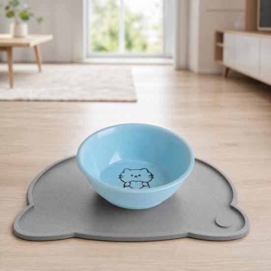 Raised Pet Bowl Ceramic Cat Bowl with Stand Tilted Pet Food Bowl Protect