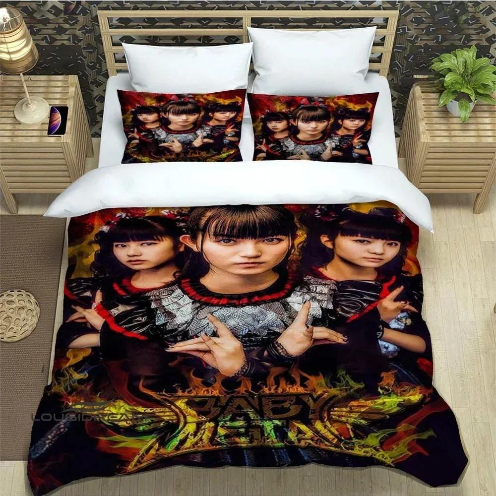 3D Print Rock Music Babymetal Bedding Sets Exquisite Supplies Set Duvetcover Bed Comforter Set Bedding Set Luxury Birthday Gift