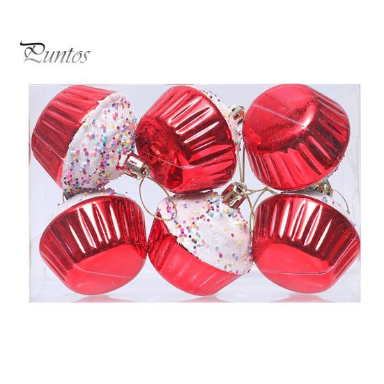 

4/6/8/12 шт. Рождественские шары, украшения, звезда, трость, леденец, кекс, подвесное украшение для рождественской елки, домашний декор в помещении D