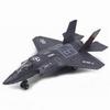 Large Alloy Pull Back F-35 Fighter Aircraft Model Music LED Airplane Toy Gift