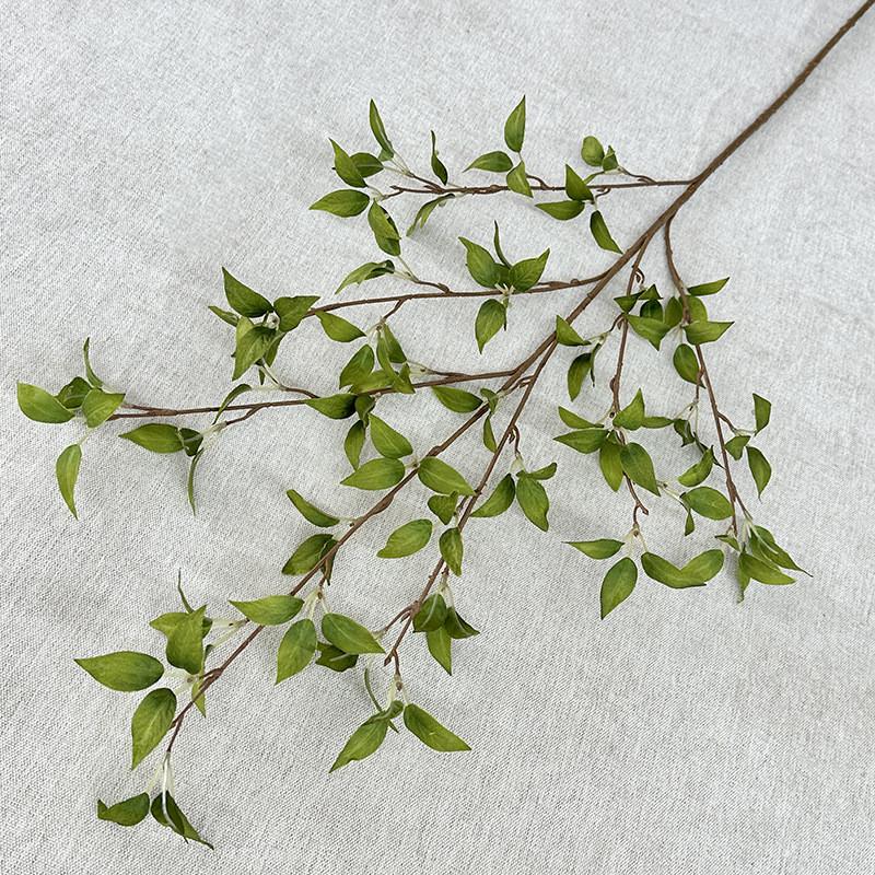 Artificial Leaf Branch For Wedding Decor And Photography Props With Silk Fabric Material