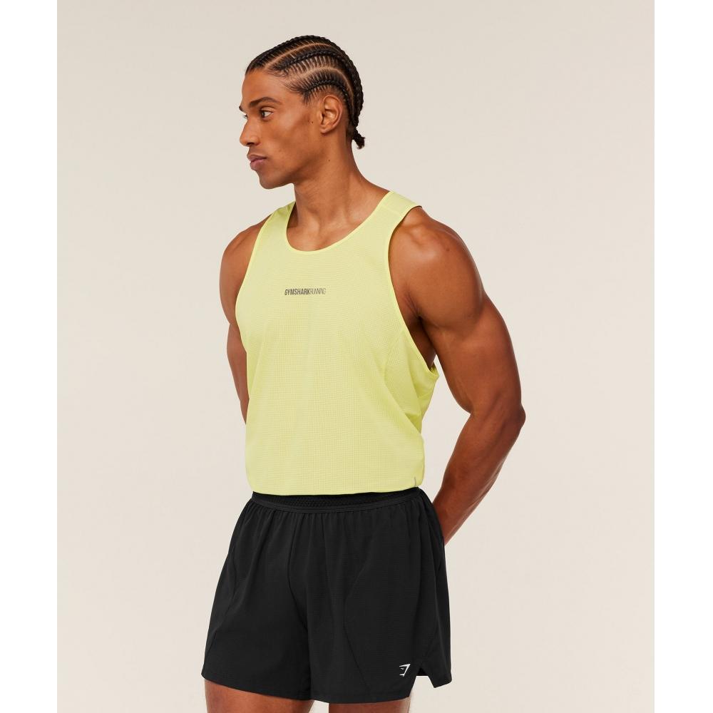 Gymshark Running Tank Sorbet Yellow A3c1r Ybtx