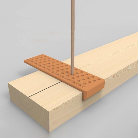 3D Printed Distance Mark Precise Positioning Heavy Duty 2-In-1 Multifunction Woodworking Projects Hole Punch Guide Marking Drilling Tool