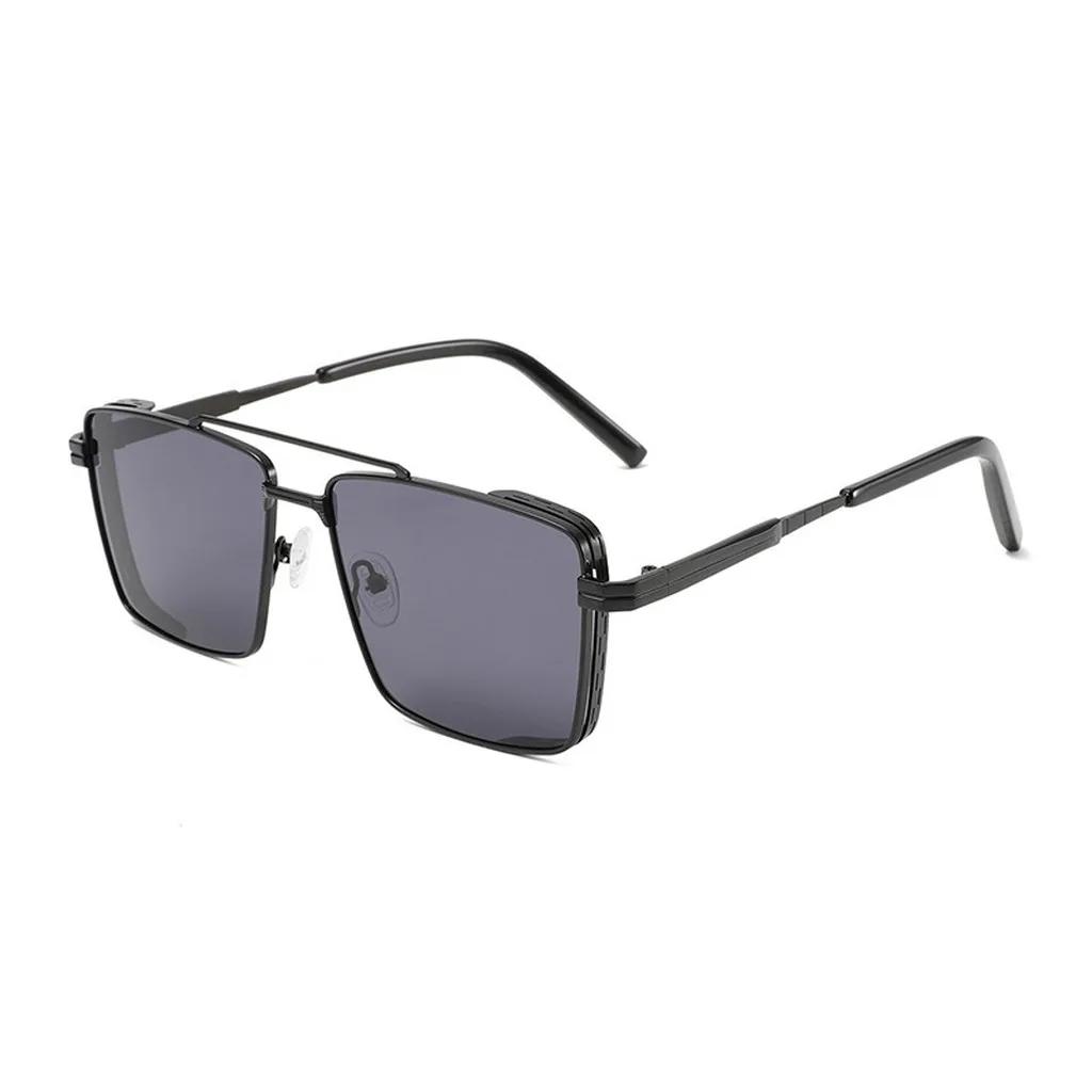 Uv400 Sunglasses Lightweight Square Sunglasses Metal Frame Sunglasses Stylish For Daily Sun Fishing Outdoor