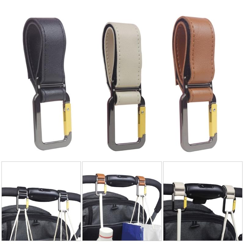 Adjustable Strollers Hook Practical Adjustable Strollers Organizer PU Strap For Diaper Bags And Groceries