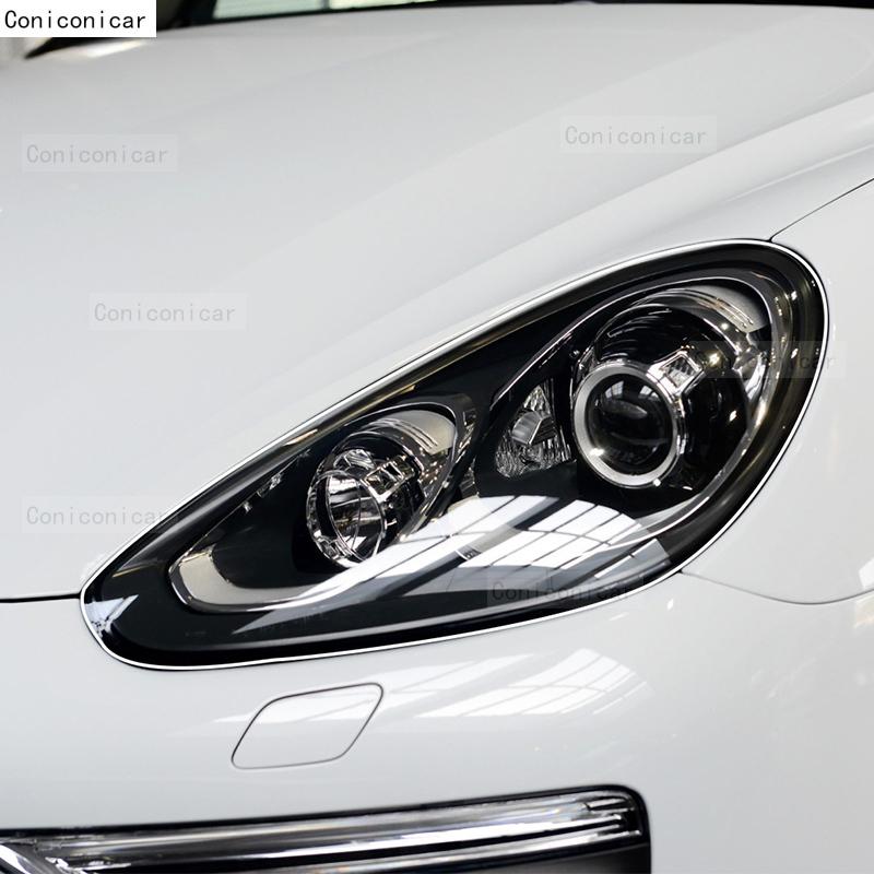 Car Headlight Protection Transparent Repair Anti-Scratch Protective Film TPU Stickers For Porsche Cayenne 2011- Accessories