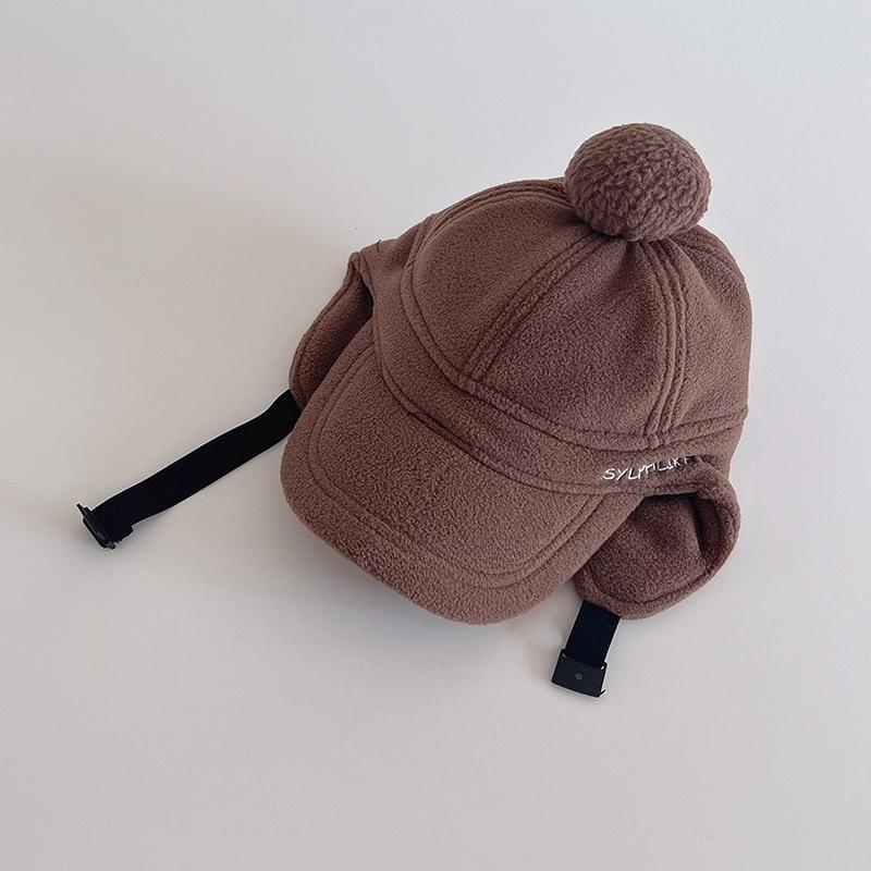 1 European American Style Childrens Plush Ear Protection Baseball Cap Suitable Retro Versatile Outdoor Commuting in Winter
