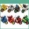 Ninjas Character Motorcycle Toy Set 8 Pieces Creative Brain Building Blocks