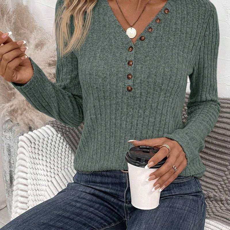 

Fall and Winter Plus Size European Style Women Clothing Long Sleeve Solid Color Casual Knitwear L