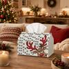 1pc Reindeer Tissue Box Holder with Reindeer Face - Multifunctional Christmas Tissue Dispenser Suitable for Home, Car, Party Decor, Tissue Storage Box