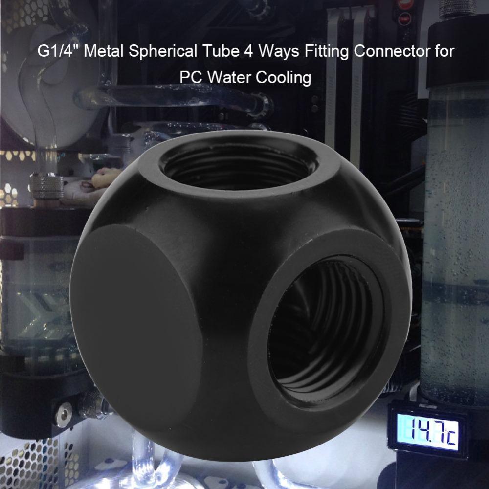 G1/4 Spherical Tube Connector 4-way PC Water Cooling  Water Cooling Modders