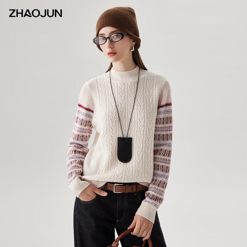 

Zhaojun Women s Fair Isle Wool Sweater 2XL