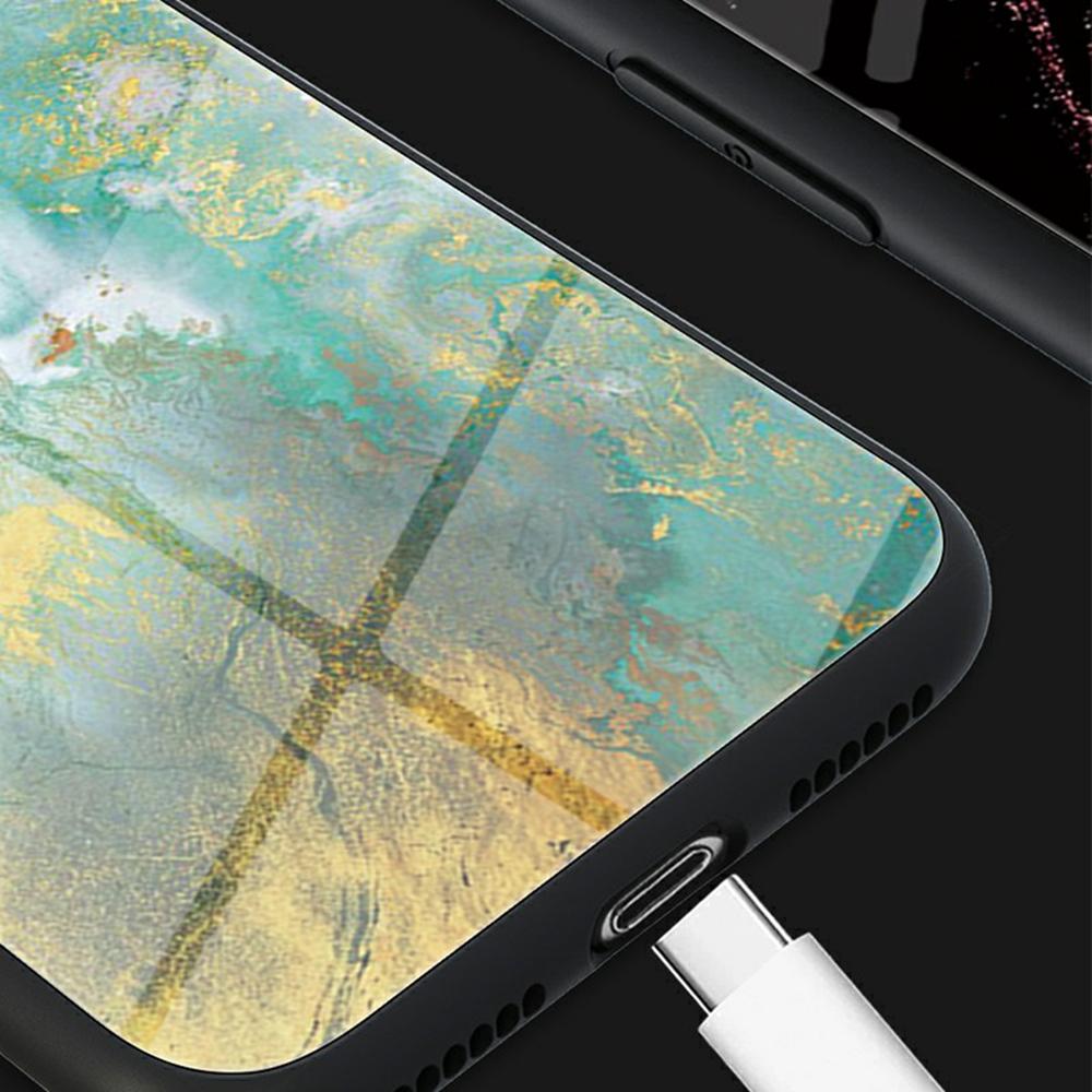 For Xiaomi Poco F7 Ultra 5G/Redmi K80 Pro 5G Case Marble Pattern Tempered Glass+PC+TPU Protective Phone Cover