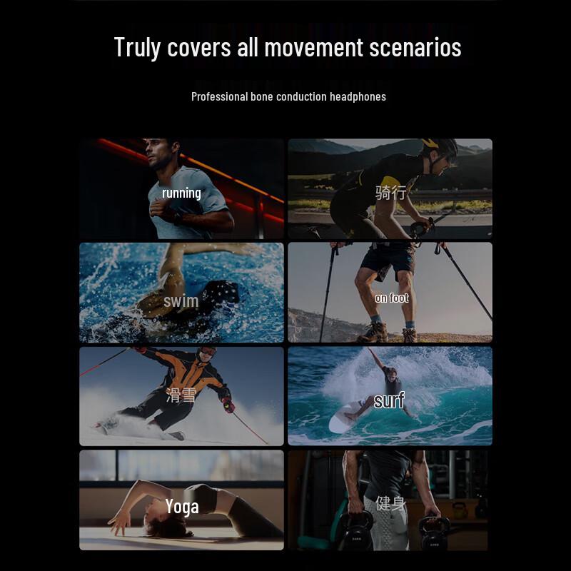 MOJAWA Run Plus Open-Ear Bone Conduction Bluetooth Headphones