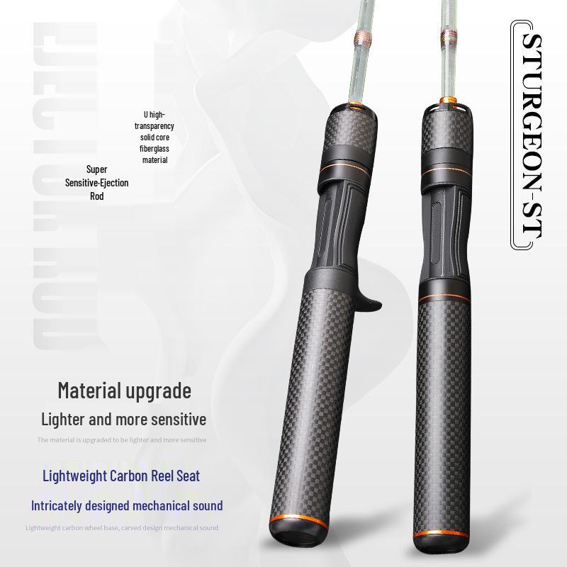 Lure Rod ML All-Purpose Smooth Guide Micro Rod UL Trout with Gun or Straight Handle 1.27m Single Rod Gun Handle