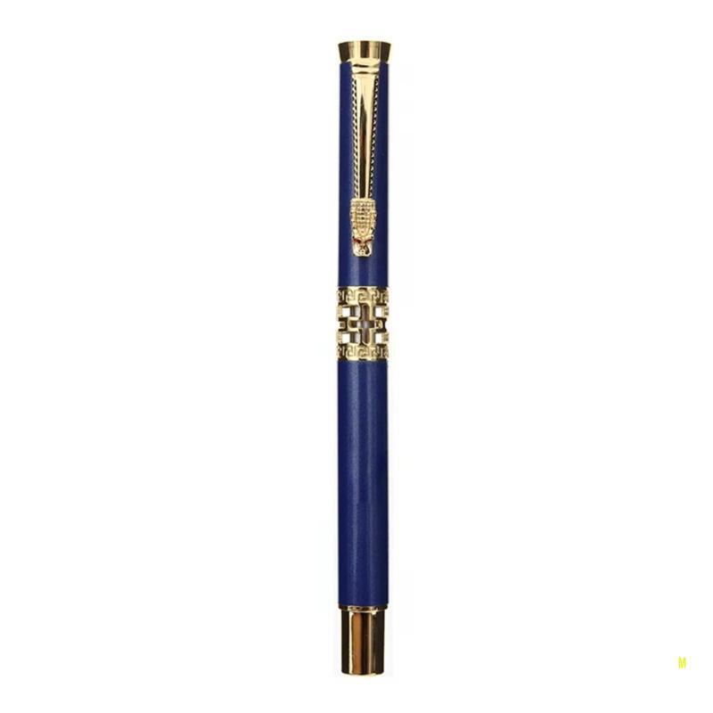 Penna a sfera con rullo in metallo ottone e rame dal design classico, regalo per uomo d'affari