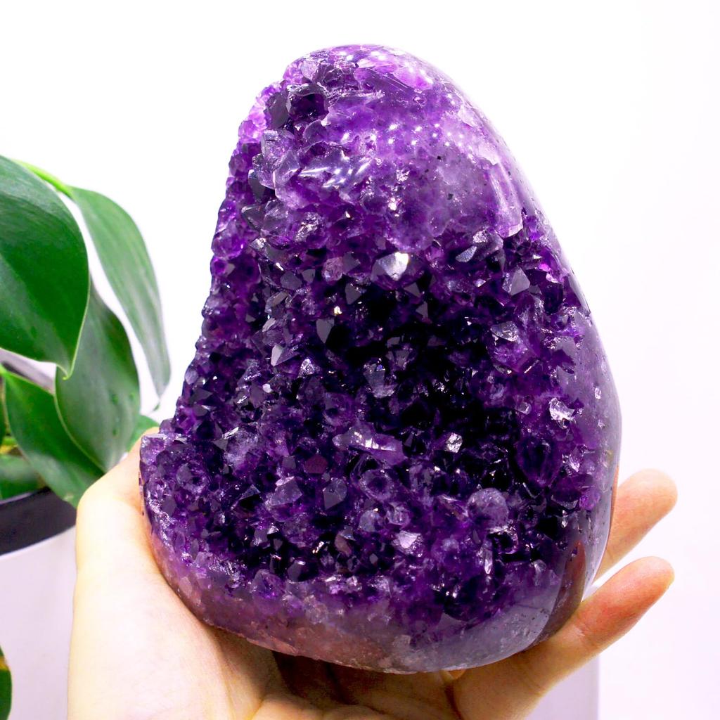 Amethyst Natural Carefully High Purple Crystal Raw Feng Healing [TANAKA YA] Cluster, Stone, Selected, Quality, Approx. 11510785mm, Weight Approx.