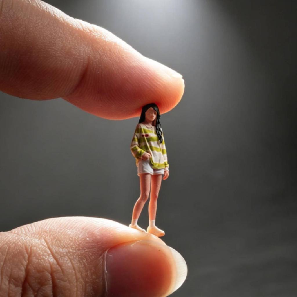 Miniature Female Figurine Realistic 1/64 Scale Figure Painted for Collectors,