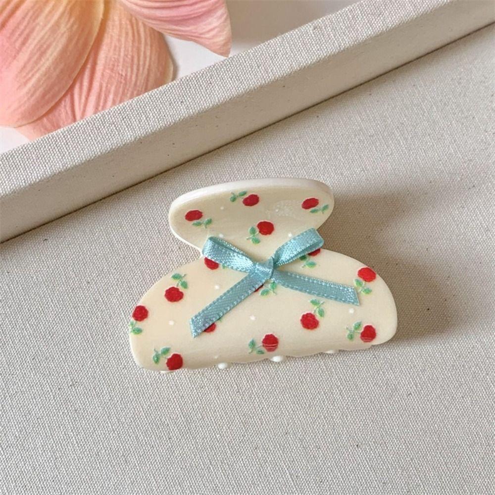 Plastic Cat Claw Clip Flower Bow Shark Clip Cute Bowknot Hair Claw  Ladies