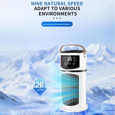 3-In1 Evaporation Low Noise Portable AC Chill 2.0 USB Rechargeable 8H Timer 7 Modes Light Personal Conditioner Fan Windowless Cooler Condition