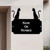 Süßes Katzen-Metall-Wandkunst-Schild Hausgarten-Dekor