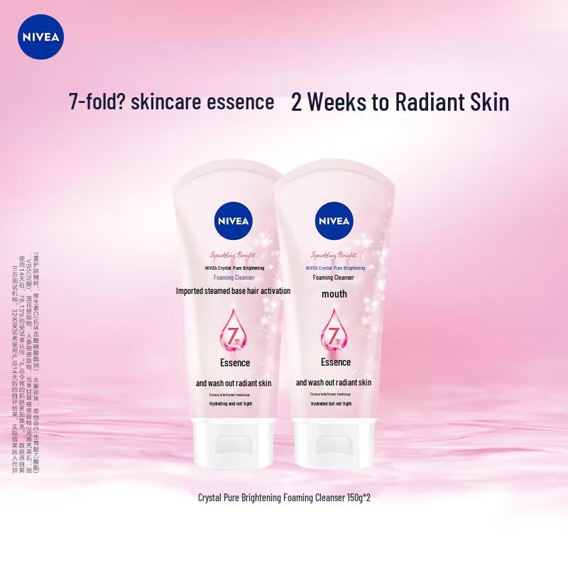NIVEA Crystal Clear Aufhellender Schaumreiniger 2er-Pack