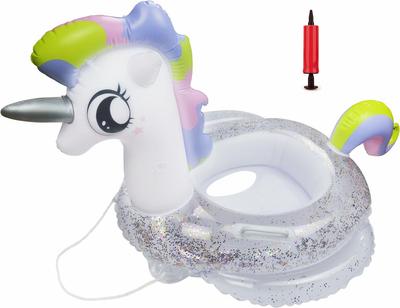 YXTC Swim Ring Float for Kids Cute Swim Ring Bed Sparkly Water Hammock Strong Buoyancy Summer Sea Play Water Play Foot Ring Pool Beach Sea Bathing