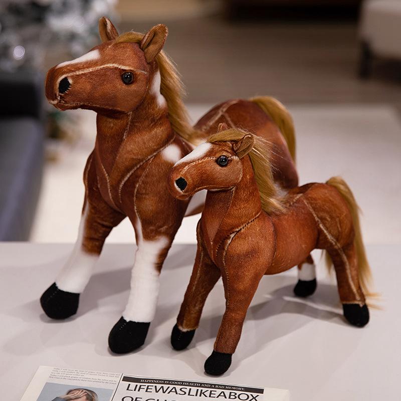 Cute Simulation Pony Horse Doll Plush Toy Sweat Blood Bmw Doll Children'S Doll Birthday Gift