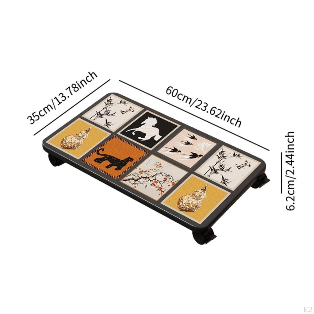 Computer Stand PC Floor Cart Riser with 4 Caster Wheels Mobile CPU Holder for School Office