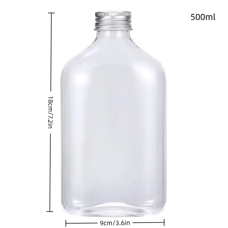 

1 шт. Пластиковая бутылка для напитка молочный чай на вынос, кофейная, для молочного чая, барные принадлежности, банки, контейнеры для хранения напитков для вечеринки с едой 500ML