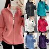 Polarfleecejacke für Frühling und Herbst, Damenfleece und Samt, verdickter Stehkragen, Strickjacke, warmer Pullover für Outdoor-Sportarten