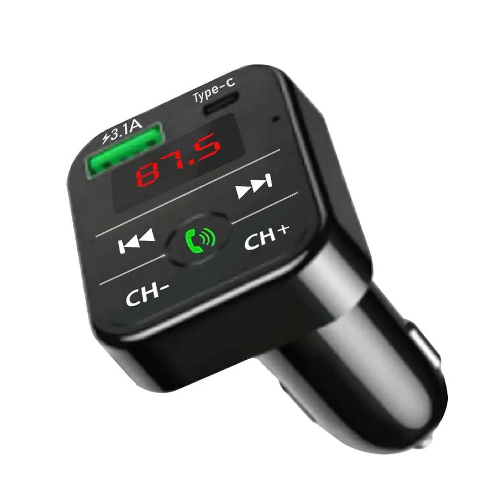 

pd Fm Transmitter Bluetooth Wireless Car Kit Handfree Music Car Car Mp3 Usb Player Acessories Aux 3.1A T4F6 чёрный