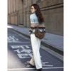 Demana Women's Relaxed Retro Striped Ribbed Knit Cardigan