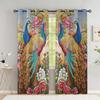Peacock Flower Curtains for The Bedroom Animal Drapes in Living Room Curtin for Window Home Decor High Shading New Pattern