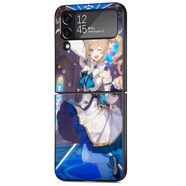 Genshin Impact Game Case für Samsung Galaxy Z Flip 4 Z Flip 3 5G ZFlip3 ZFlip Flip3 ZFlip4 zflip Schutztasche Schwarze Abdeckung