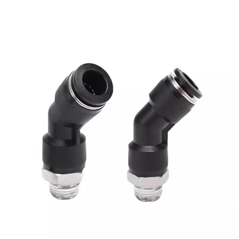 Pneumatic Quick Connect 45° Elbow Air Hose Fitting PL45-4-M5 6-01