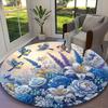 1pc Ethereal Axolotl Aurora Bloom Carpet for Room Floor Mat, Comfortable Office Chair Printed Round Rug, Beautiful Hotel Rug