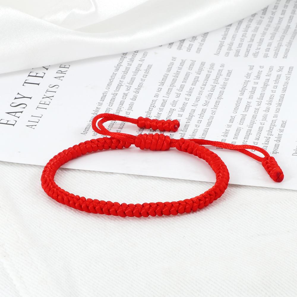Classic Braided String Bracelet Woman Man Handmade Adjustable Lucky Rope Bangle Couples Friendship Party Lucky Jewelry Girl Gift красный