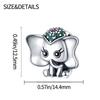 Qikaola Classic Cute Elephant Charms Beads Fit Original  Bracelet Real Silver Color Pendant DIY Jewelry