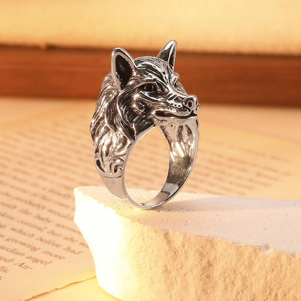 Wolf Head Ring - Retro Style High-End Men's Hip Hop Jewelry