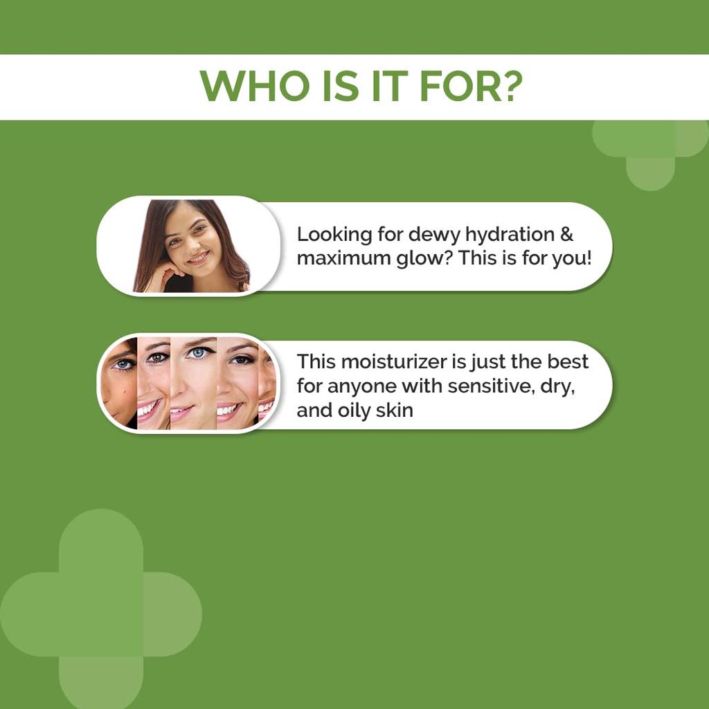 The Derma Co 5% Cica-Glow Daily Face Moisturizer 50 g | Hydrating Lotion for All Skin Types