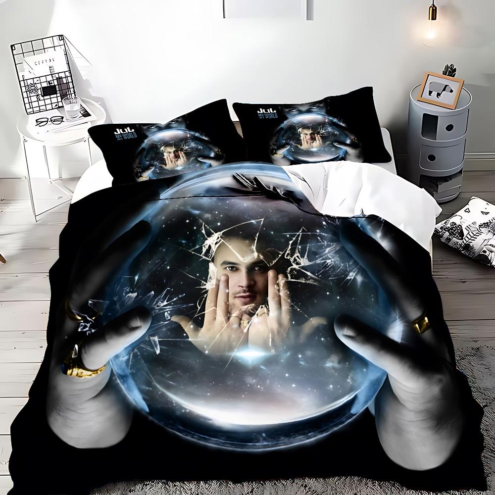 Raper JuL C'est Pas Des Lol Duvet Pilowcase Beding Set Adult People Boy Girl Bedrom Decoration Children Single Double Large Sized Dimensions