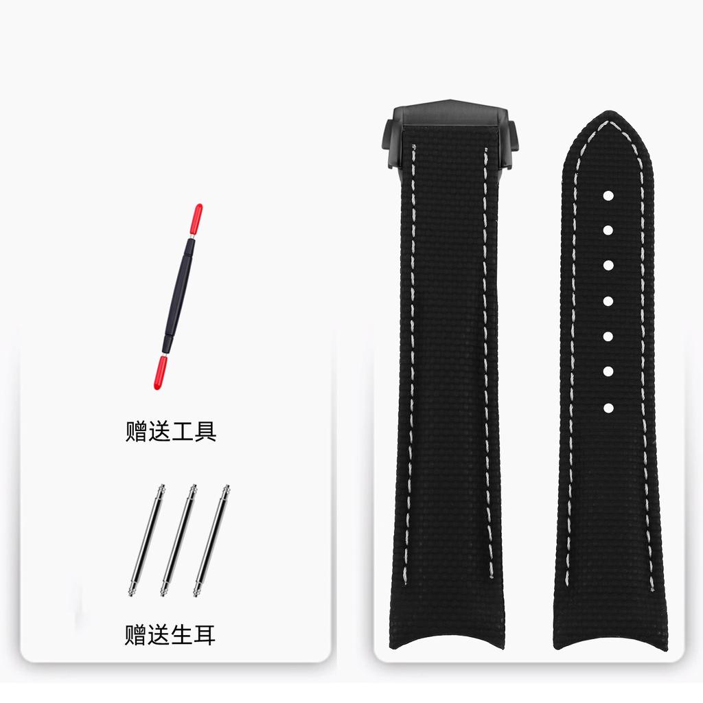 21mm Curved End Fluorou Rubber Watchband for Omega 217.30.42/217.32.42 NEW SEAMASTER 600 Waterproof  Folding Clasp Strap Bracele