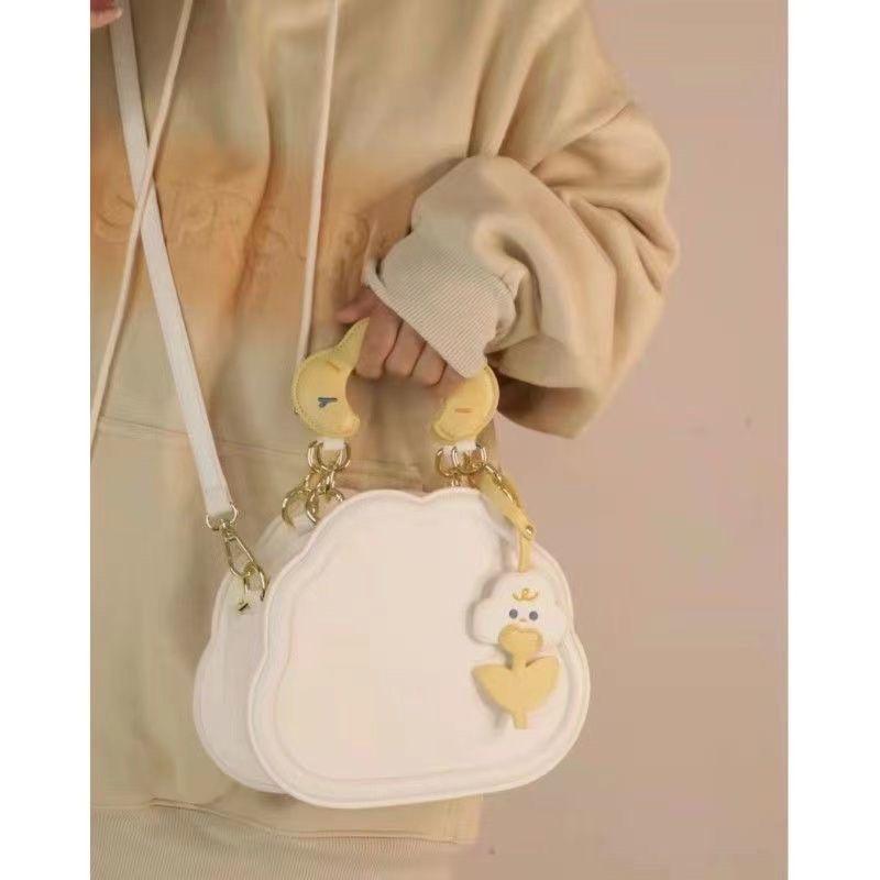 Crossbody Bag Women's Versatile Handbag Cute Shoulder Bag Cream Cloud Bag Summer Tote Bag Tide